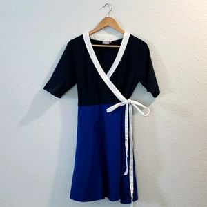 Eshakti colourblock wrap dress pockets!